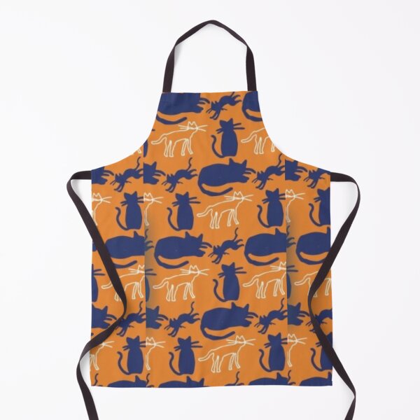 Item preview, Cat pattern, orange, blue, Cute Halloween watercolor pattern, boo, witch, eye, candy, bat, witch hat, pumpkin, latest Halloween bestselling, trending designed and sold by August-E.