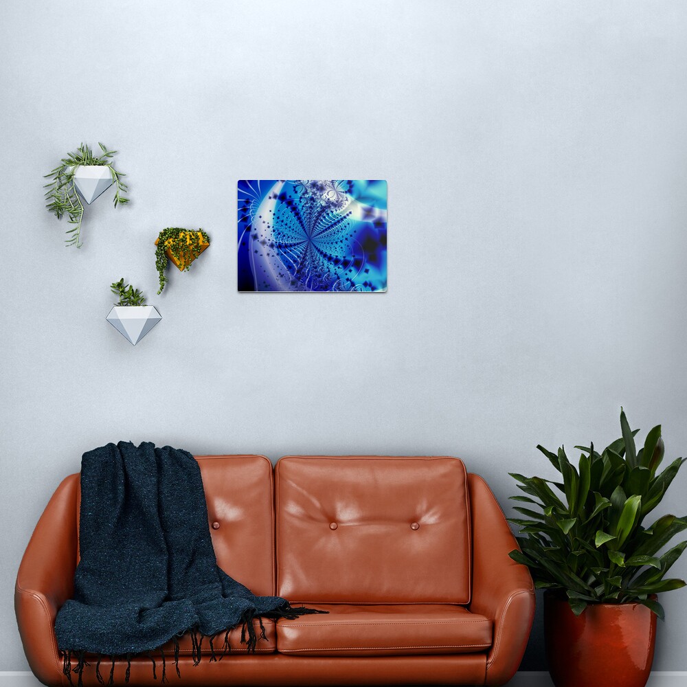 Whirlpool Blue Art Metal Print
