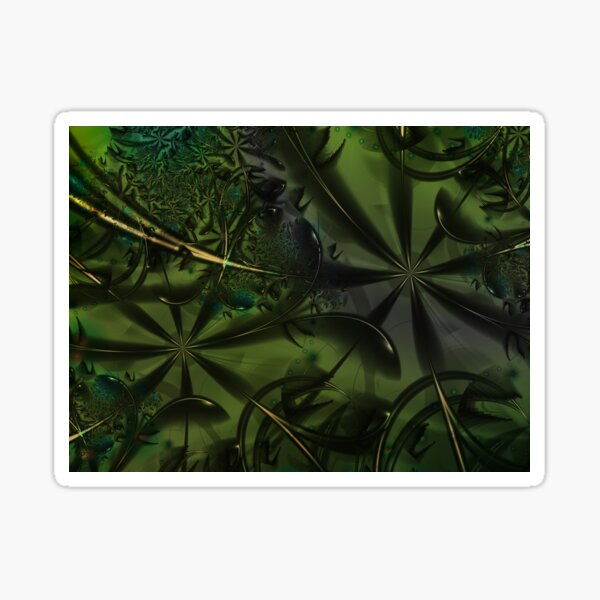 Green Forest Art Sticker