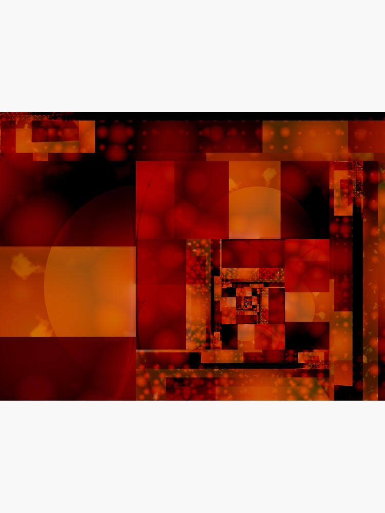 Thumbnail 3 of 3, Sticker, City Abstract - Fire Red designed and sold by Garret Bohl.