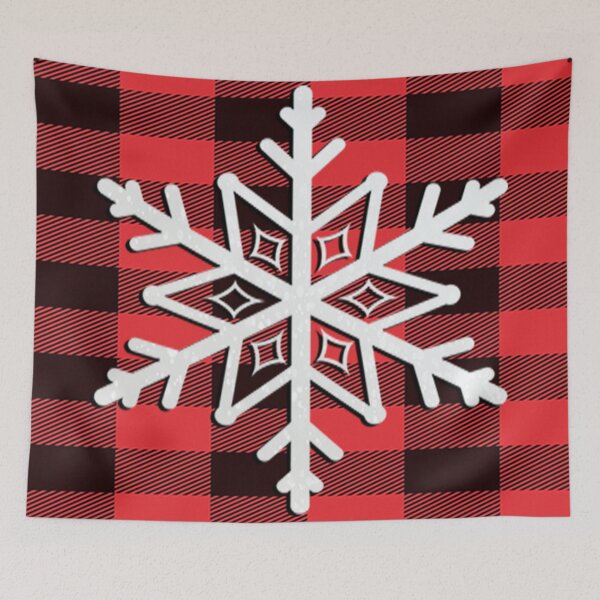 Item preview, Buffalo Red & Black Plaid, Donut Design Wintertime Design Snowflakes & Flannel Cozy Winter designed and sold by tamdevo1.