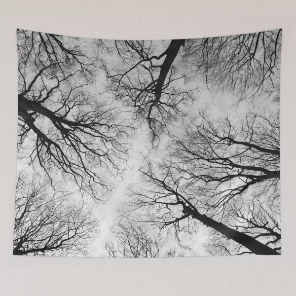 Item preview, Forest treetop in black and white designed and sold by Treemonk.