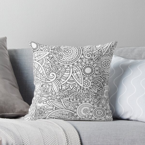 Item preview, Floral pattern black / white designed and sold by LuciaS.