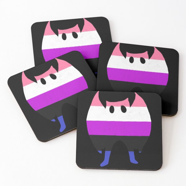 Item preview, Mothman gender fluid pride (black background)  designed and sold by Alex Tal.