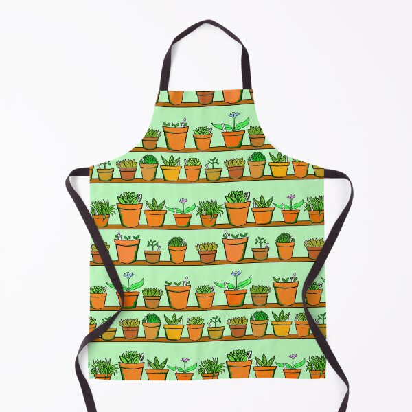 Item preview, Gardeners Shelves - Greenhouse Pot Plants - Green Background designed and sold by complicolor.