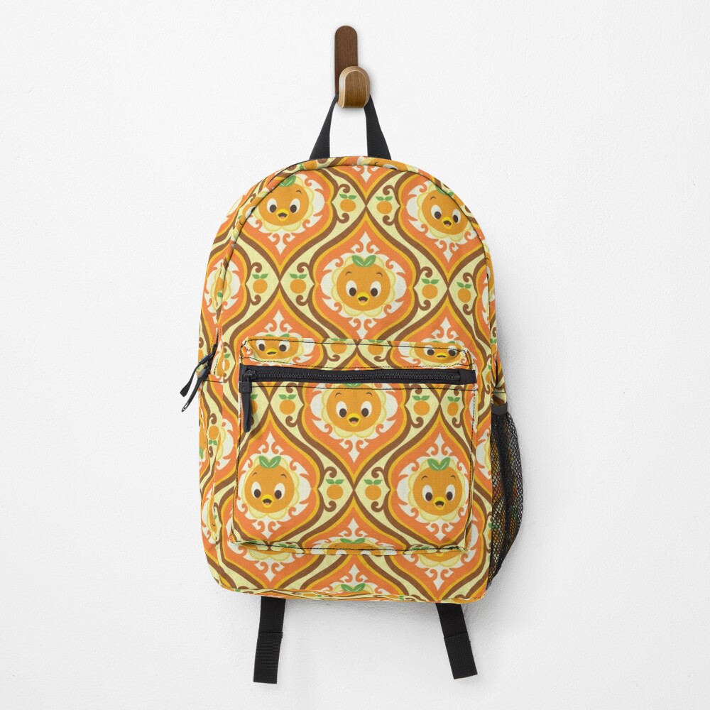 Discover Retro Orange Bird Pattern | Backpack