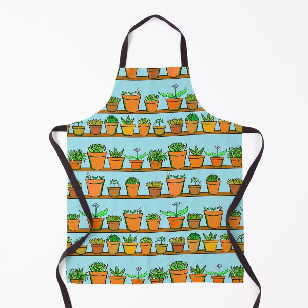 Item preview, Gardeners Shelves - Greenhouse Pot Plants - Blue Background designed and sold by complicolor.