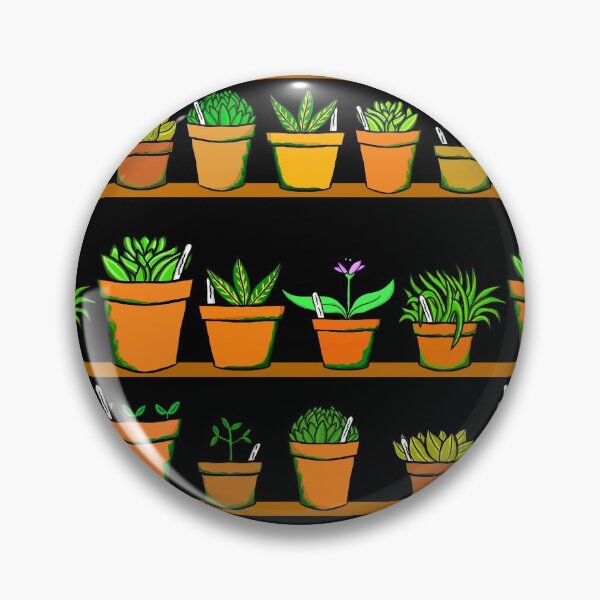 Item preview, Gardeners Shelves - Greenhouse Pot Plants - Black Background designed and sold by complicolor.