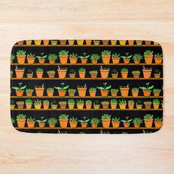 Item preview, Gardeners Shelves - Greenhouse Pot Plants - Black Background designed and sold by complicolor.