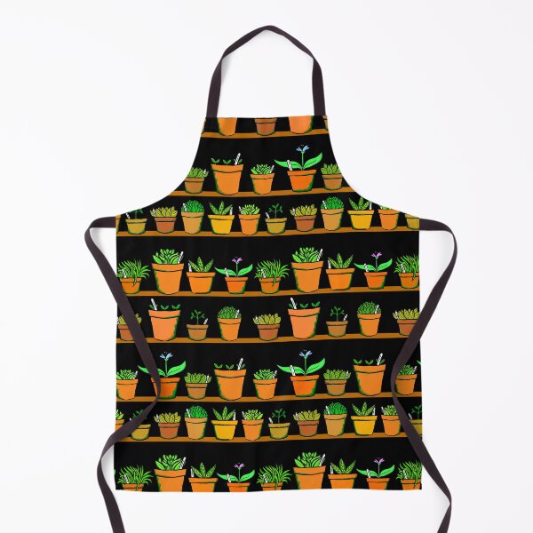 Item preview, Gardeners Shelves - Greenhouse Pot Plants - Black Background designed and sold by complicolor.