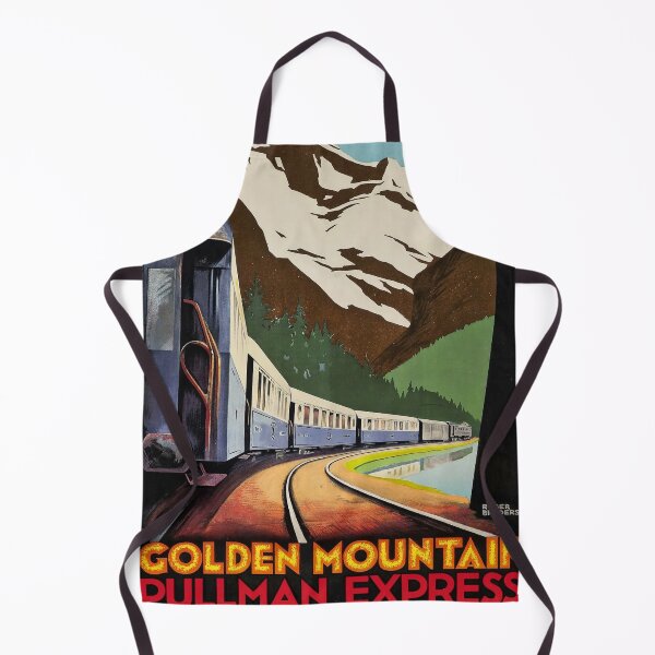 Item preview, Golden Mountain retro poster designed and sold by CorasPosters.