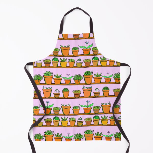 Item preview, Gardeners Shelves - Greenhouse Pot Plants - Pink Background designed and sold by complicolor.