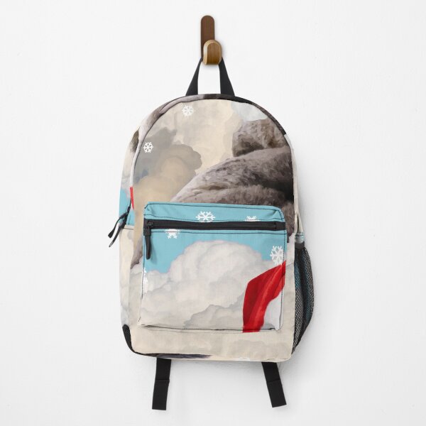 Artikelvorschau, Brown Bear Santa Claus - Winter Clouds Snowflakes entworfen und verkauft von Move-Art.