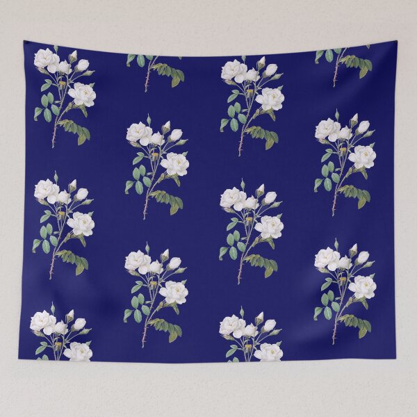 Item preview, Rosa campanulata alba also known as Pink Bellflowers to White Flowers from Les Roses (1817–1824) by Pierre-Joseph Redouté designed and sold by domdjs4239.