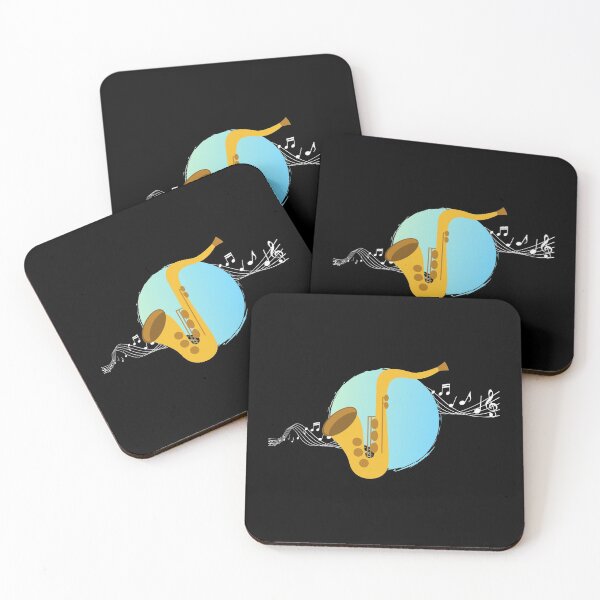 Item preview, Saxophone with music notes. Sax. Gifts for Music Lovers designed and sold by Gifts For Music Lovers.