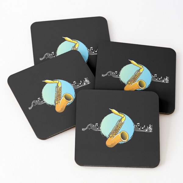 Item preview, Saxophone with music notes. Sax. Gifts for Music Lovers designed and sold by Gifts For Music Lovers.