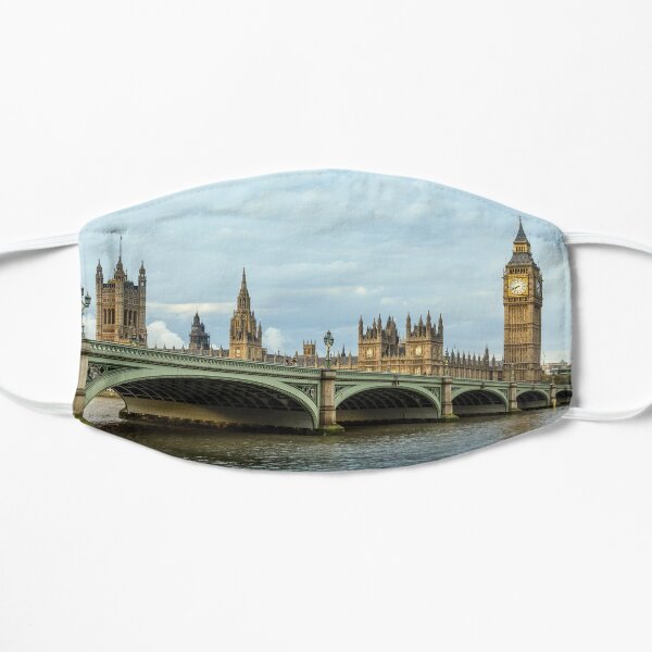 Westminster Bridge and Big Ben, London Flat Mask