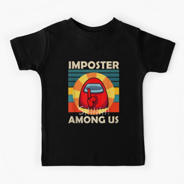 Impostor Among Us Funny Vintage Game Sus Kids T-Shirt