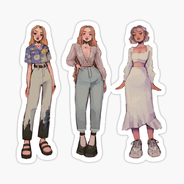 painting girls Sticker