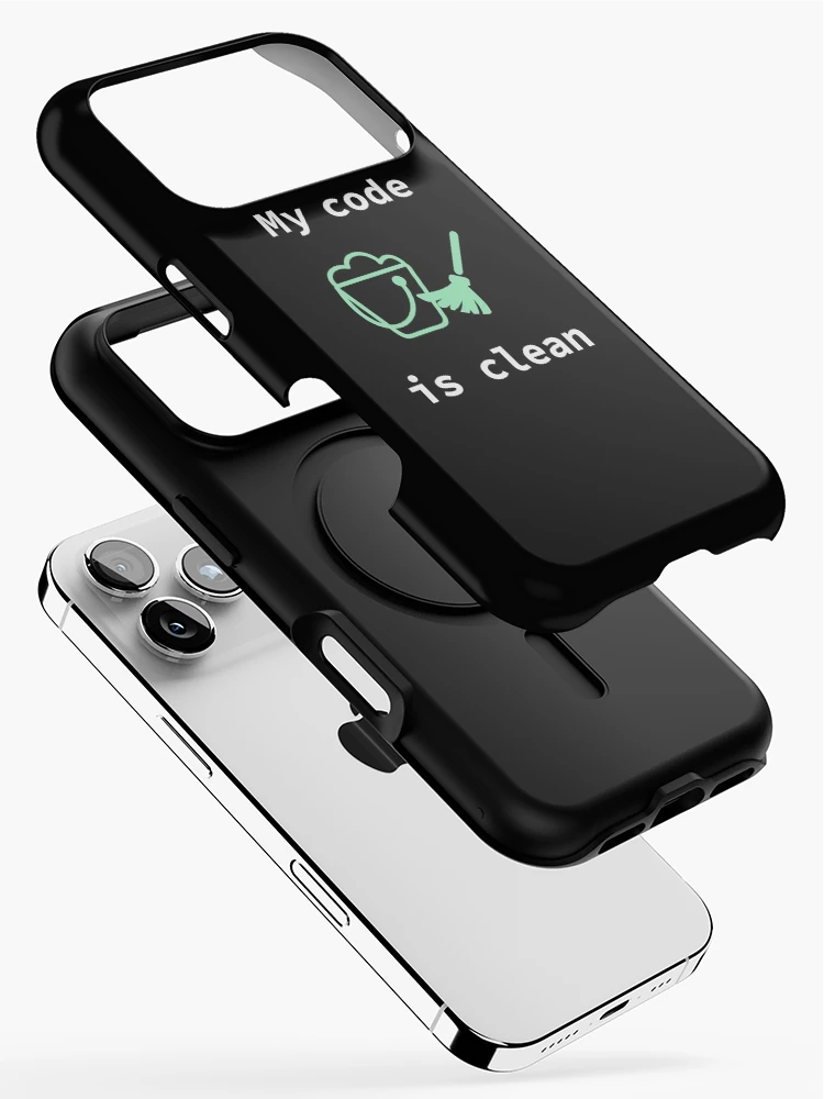 Thumbnail 2 of 4, iPhone Case, My Code Is Clean, Clean Code, Source Code, Software Engineer, Computer Science, Programming Humor designed and sold by Max-Wear.