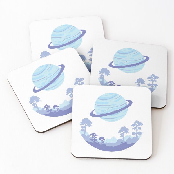 Item preview, Saturn planet blue space designed and sold by Yelho Design.