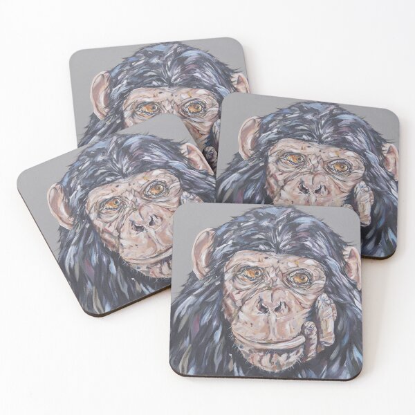 Item preview, I Don't Give A Monkey's. Monkey, chimp, ape, gorilla art by award-winning UK artist Sam Fenner designed and sold by SamFennerArt.