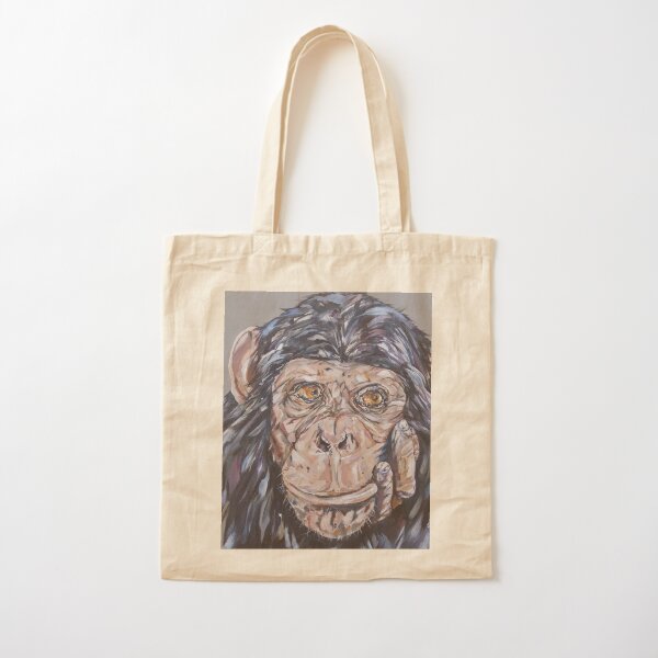 I Don't Give A Monkey's. Monkey, chimp, ape, gorilla art by award-winning UK artist Sam Fenner Cotton Tote Bag