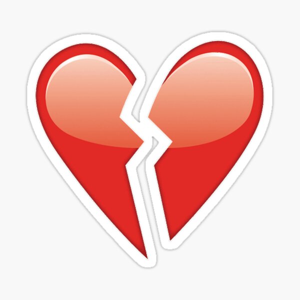 Corazón roto Pegatina