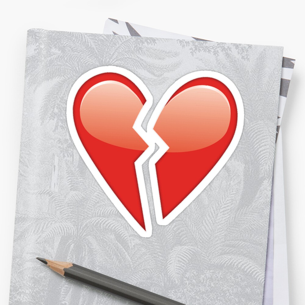 Broken Heart Shirt Sticker By Charlo19 Redbubble