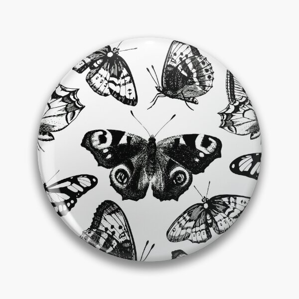 Artikelvorschau, Black and white butterfly pattern entworfen und verkauft von InyasArt.