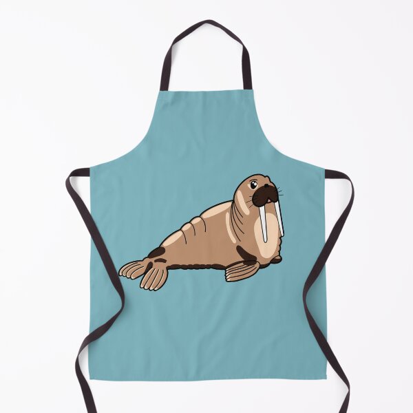 Item preview, Cute Walrus (sea-cow) kawaii style drawing designed and sold by KlaraMacinka.