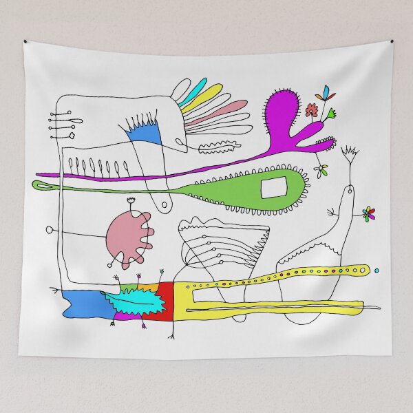 Item preview, Abstract Art Drawing Line Colorful Stylish designed and sold by uzgintseva.