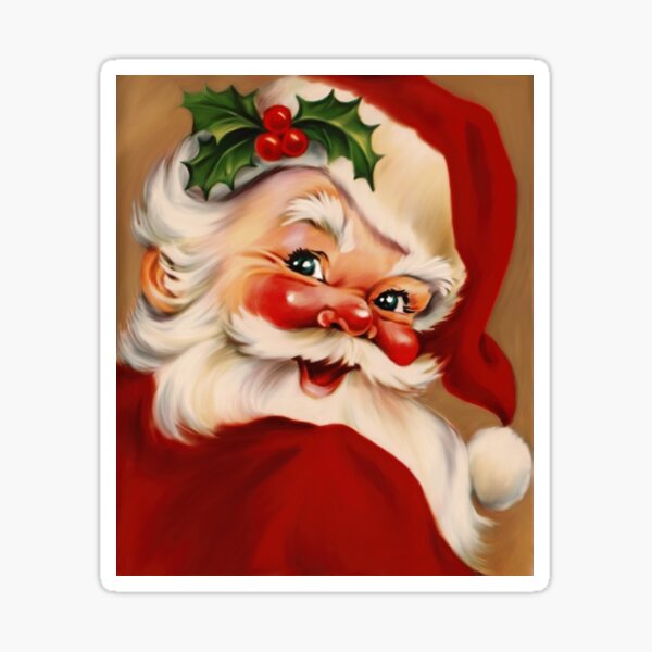 Golden vintage santa claus Sticker