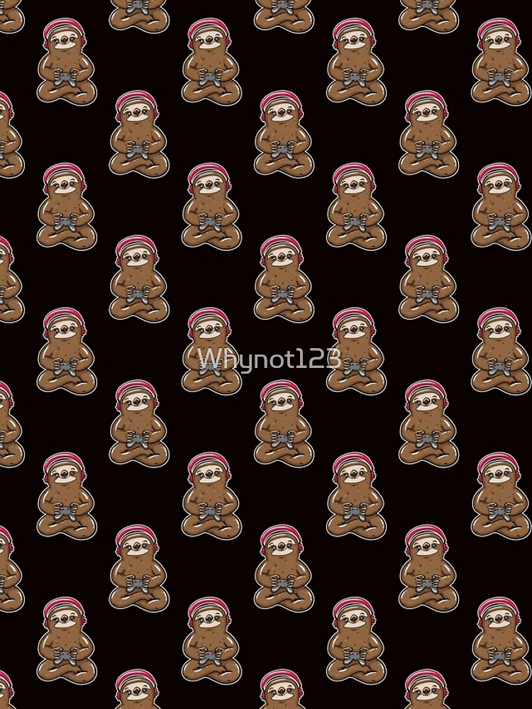 Thumbnail 4 of 4, iPhone Case, Gamer Sloth Pattern designed and sold by Whynot123.