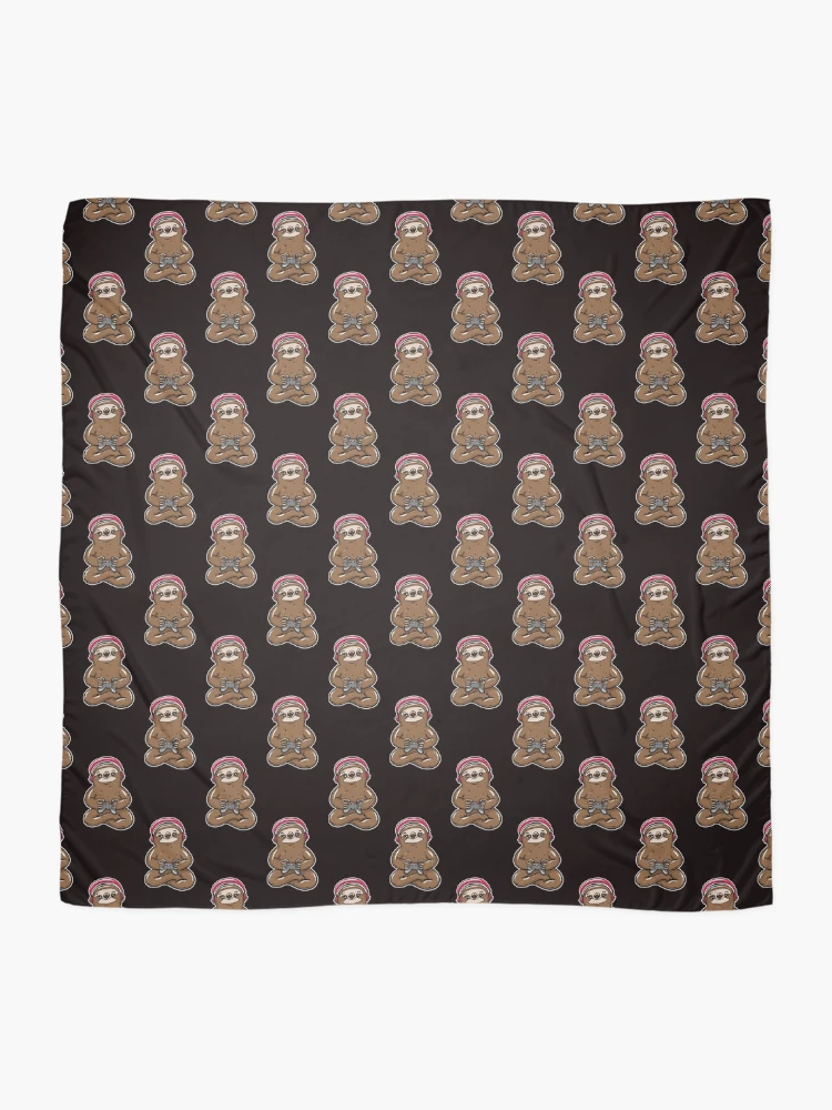 Thumbnail 2 of 3, Scarf, Gamer Sloth Pattern designed and sold by Whynot123.