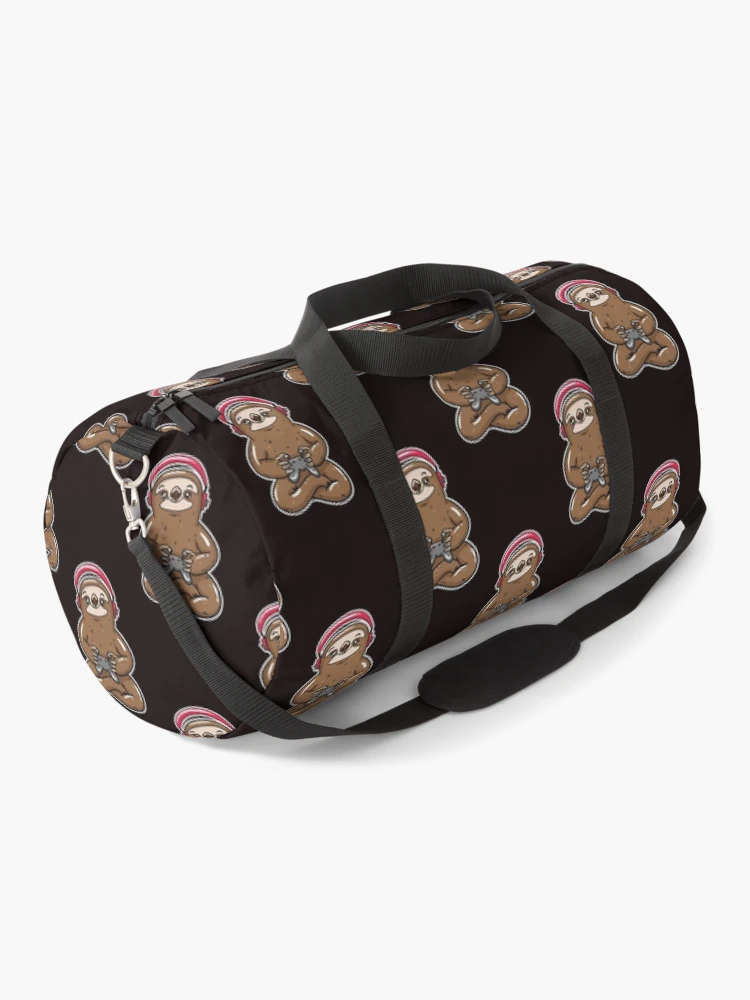 Thumbnail 1 of 3, Duffle Bag, Gamer Sloth Pattern designed and sold by Whynot123.