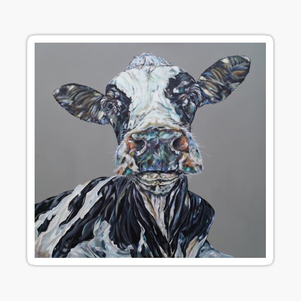 Dairy Queen. Popular cow art by Sam Fenner Sticker