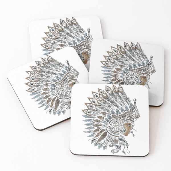 Item preview, Native indian women with feather crown designed and sold by SkeletrinoNero.