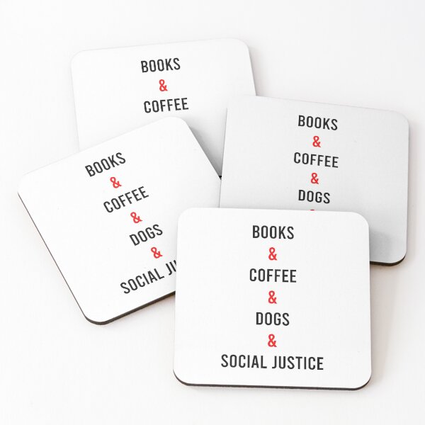 Item preview, Books And Coffee And Dogs And Social Justice designed and sold by MJLdesigns.