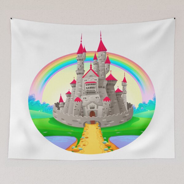 Item preview, Rainbow Castle designed and sold by TrueTrippyArts.