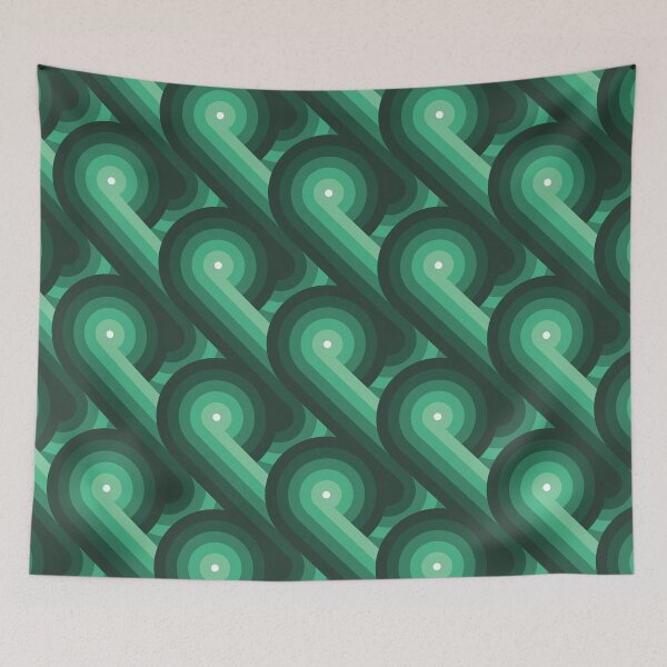 Item preview, Disco Circles Geometric Pattern – Green designed and sold by RoguePatterns.