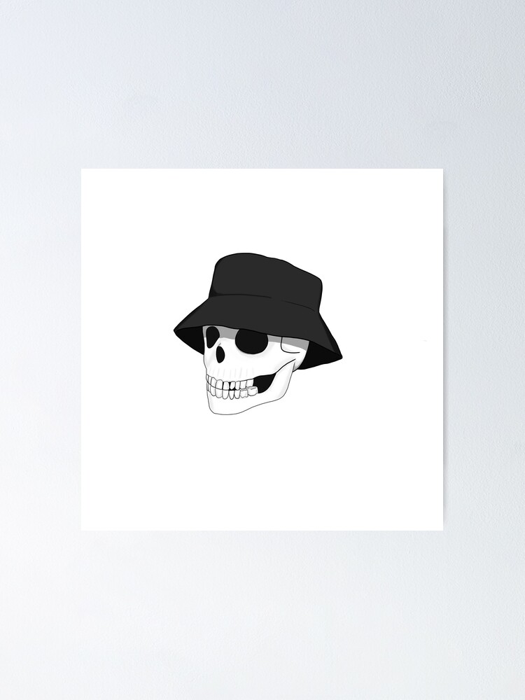 skull with bucket hat