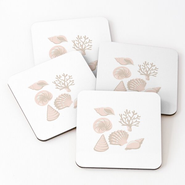 Item preview, Boho Inspired Blush Print Seashells designed and sold by candidandcosy.