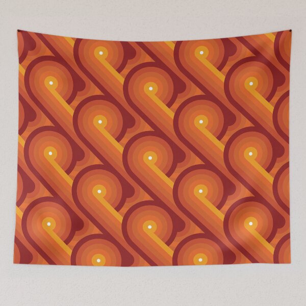 Item preview, Disco Circles Geometric Pattern – Orange designed and sold by RoguePatterns.