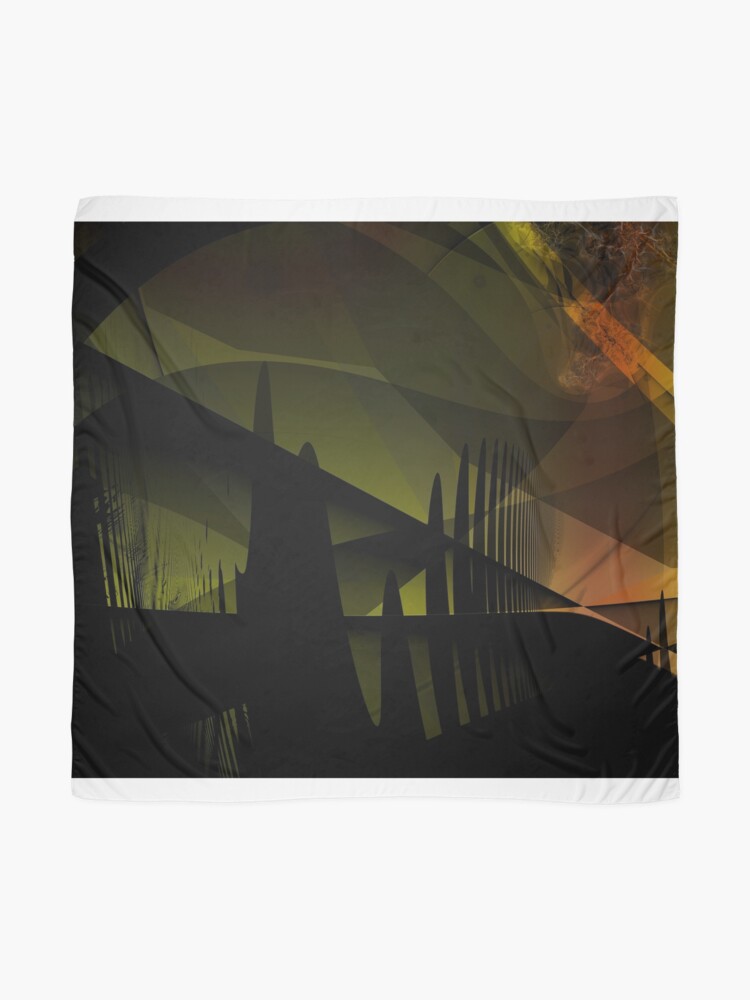 Alternate view of Abstract Landscape Art Scarf