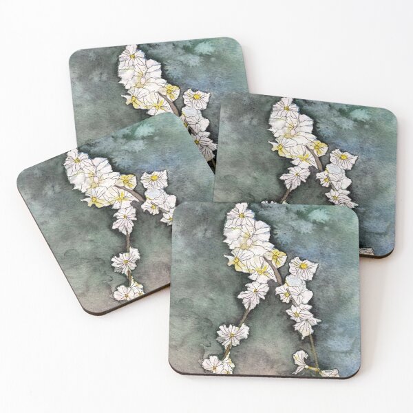Item preview, Branch with flowers on a dark background designed and sold by Cacatuart.