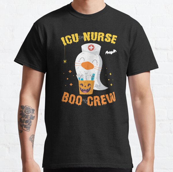 Icu Nurse Boo Boo Crew Funny Cute Halloween Nurse Ghost Classic T-Shirt