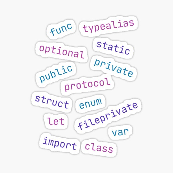 Item preview, Swift Keywords Pattern designed and sold by cheekygeek.