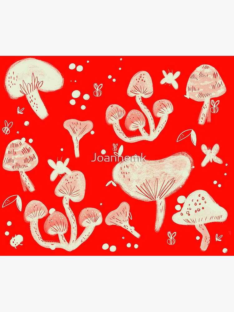 Thumbnail 3 of 3, Sticker, Mushroom Mushroom Red Red designed and sold by Joannemk.