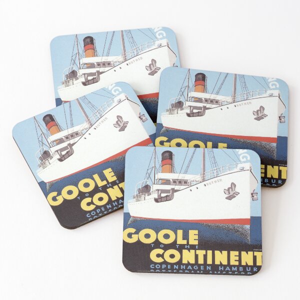 Item preview, Goole to the Continent retro poster designed and sold by CorasPosters.